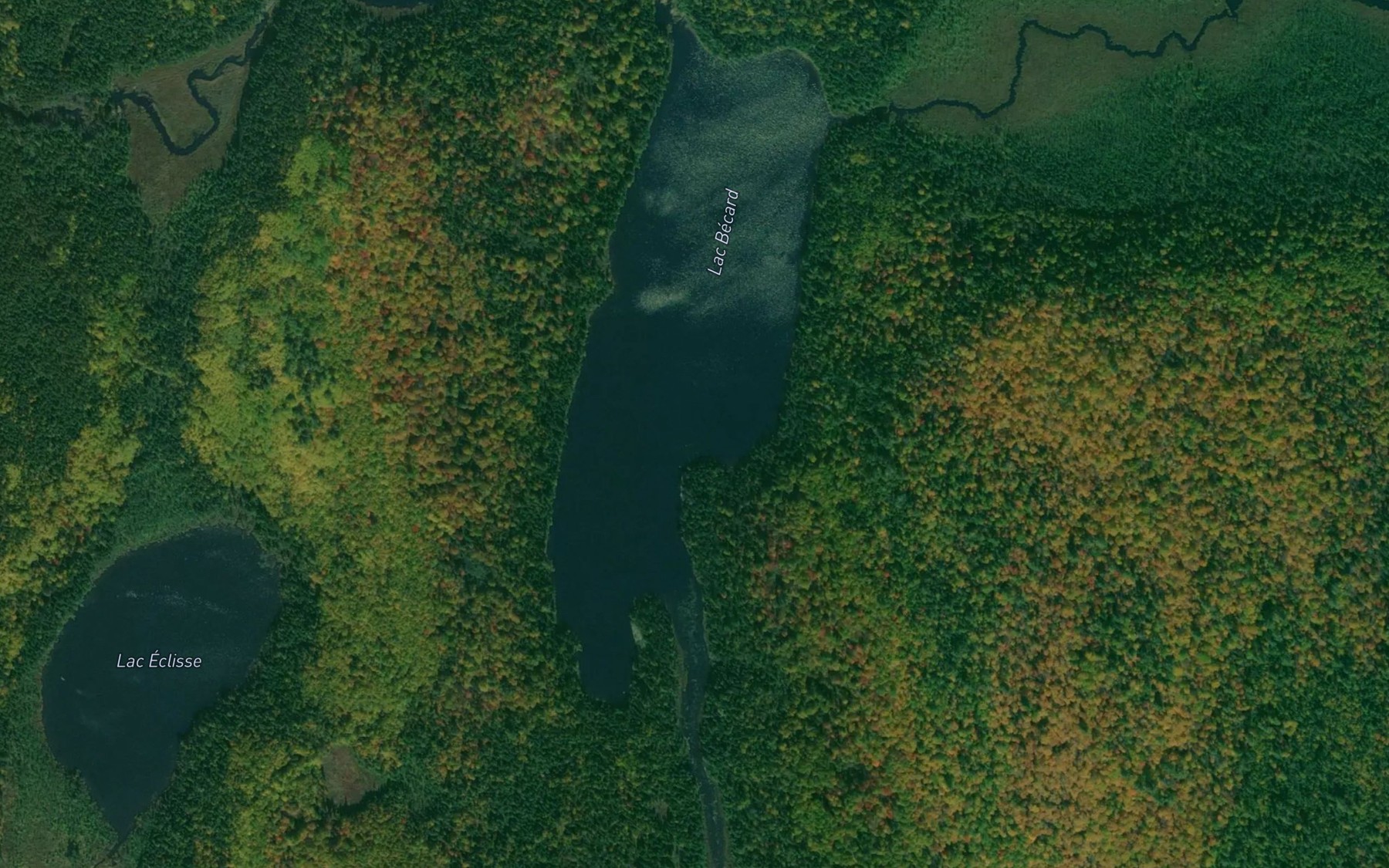 Satellite map of the Lac Becard