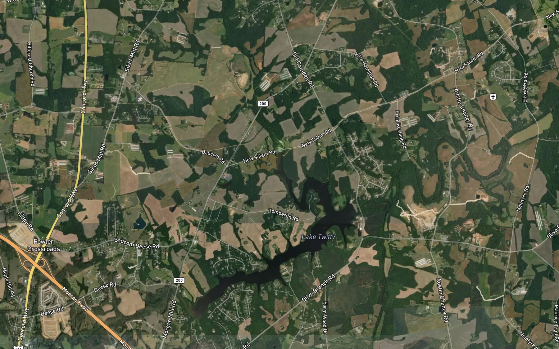 Satellite map of the Flag Branch