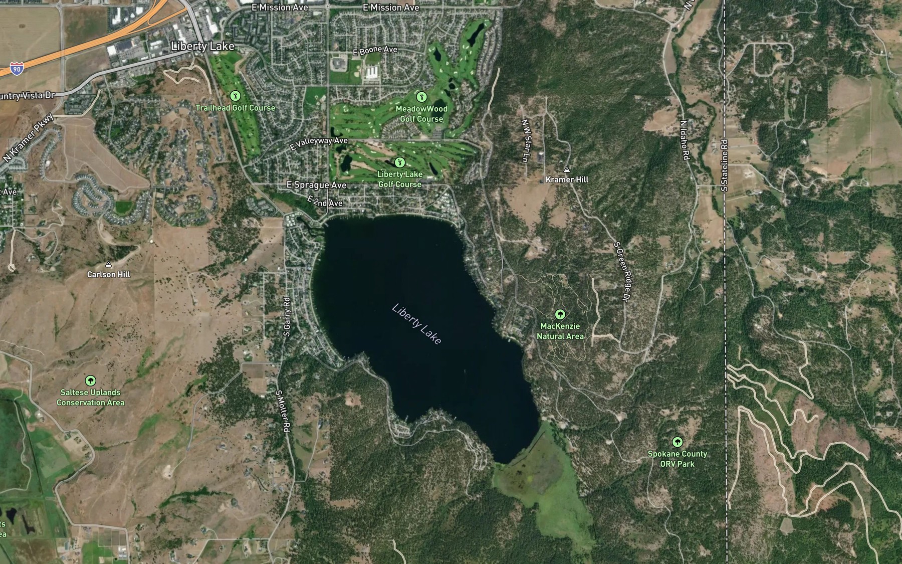 Satellite map of the Spot 4