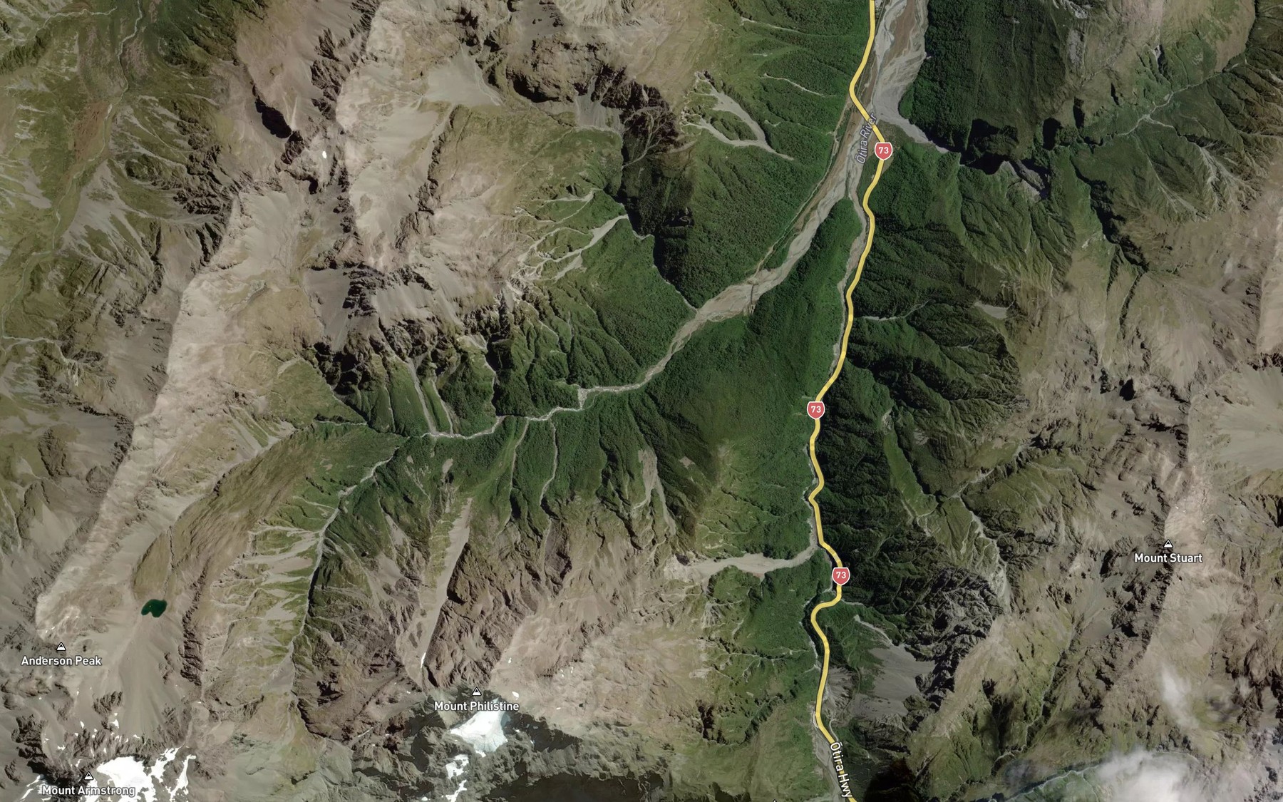 Satellite map of the Hodge Creek