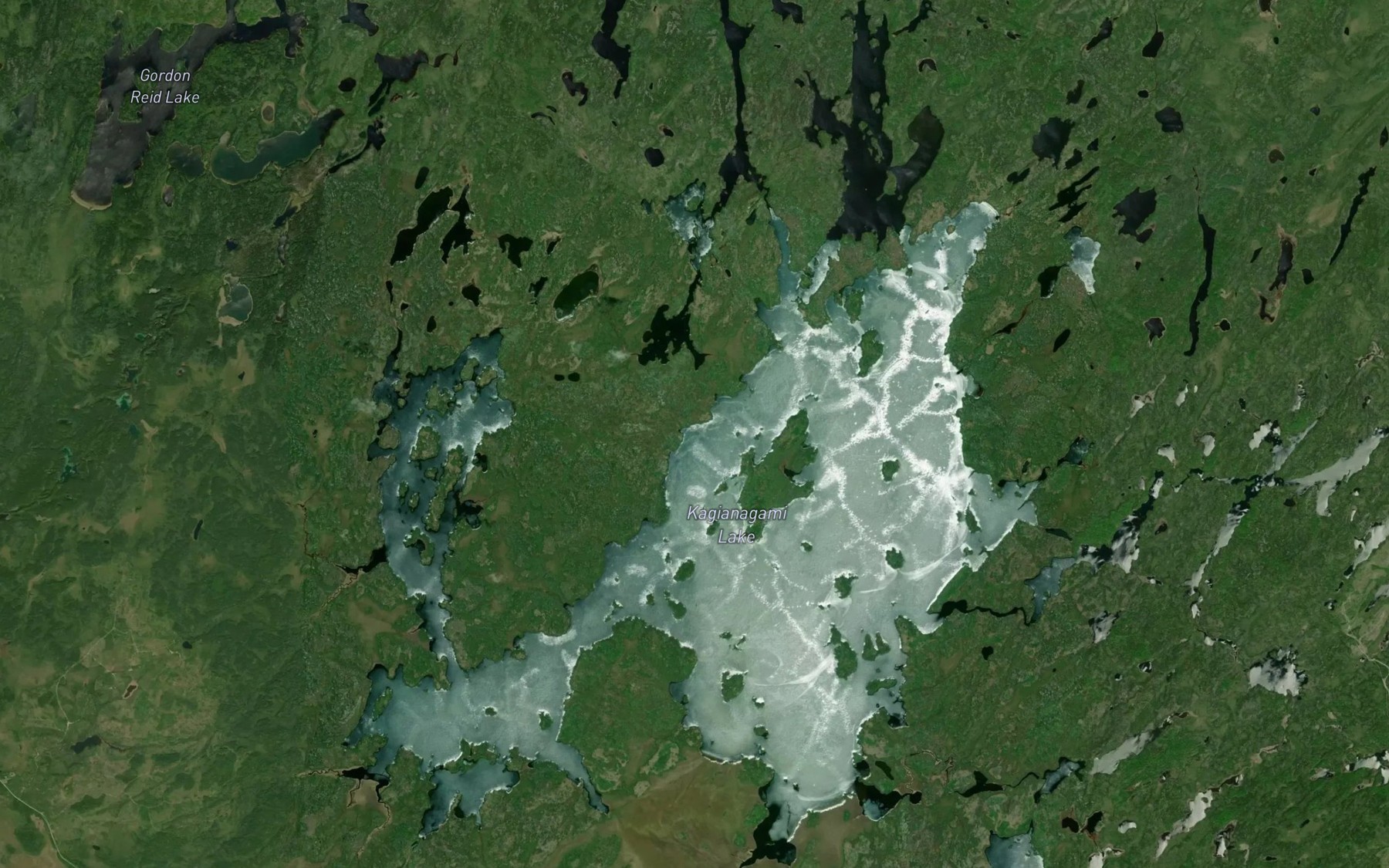 Satellite map of the Kagianagami Lake