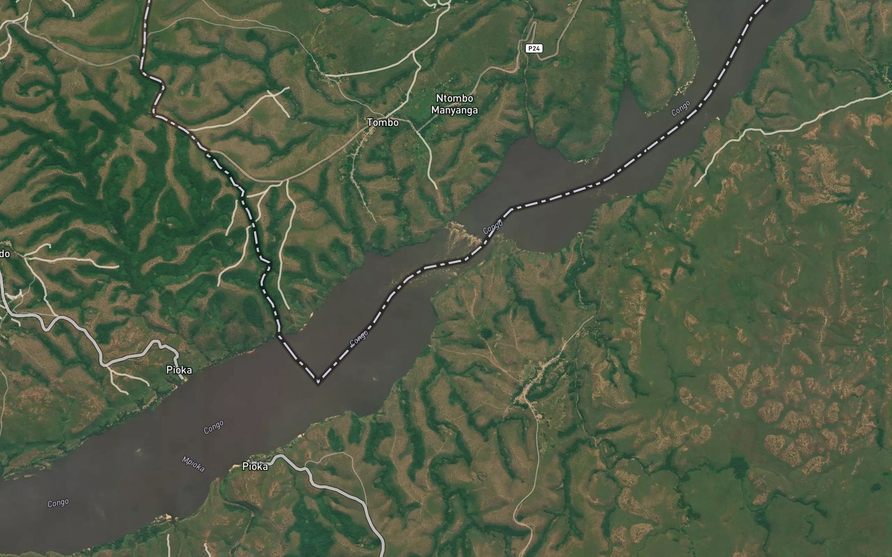 Satellite map of the Rapides de Tombo
