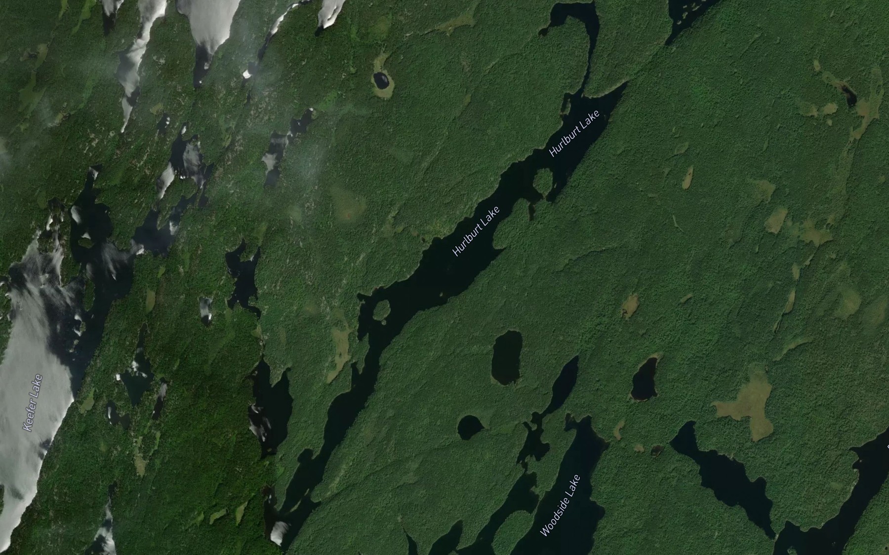 Satellite map of the Hurlburt Lake