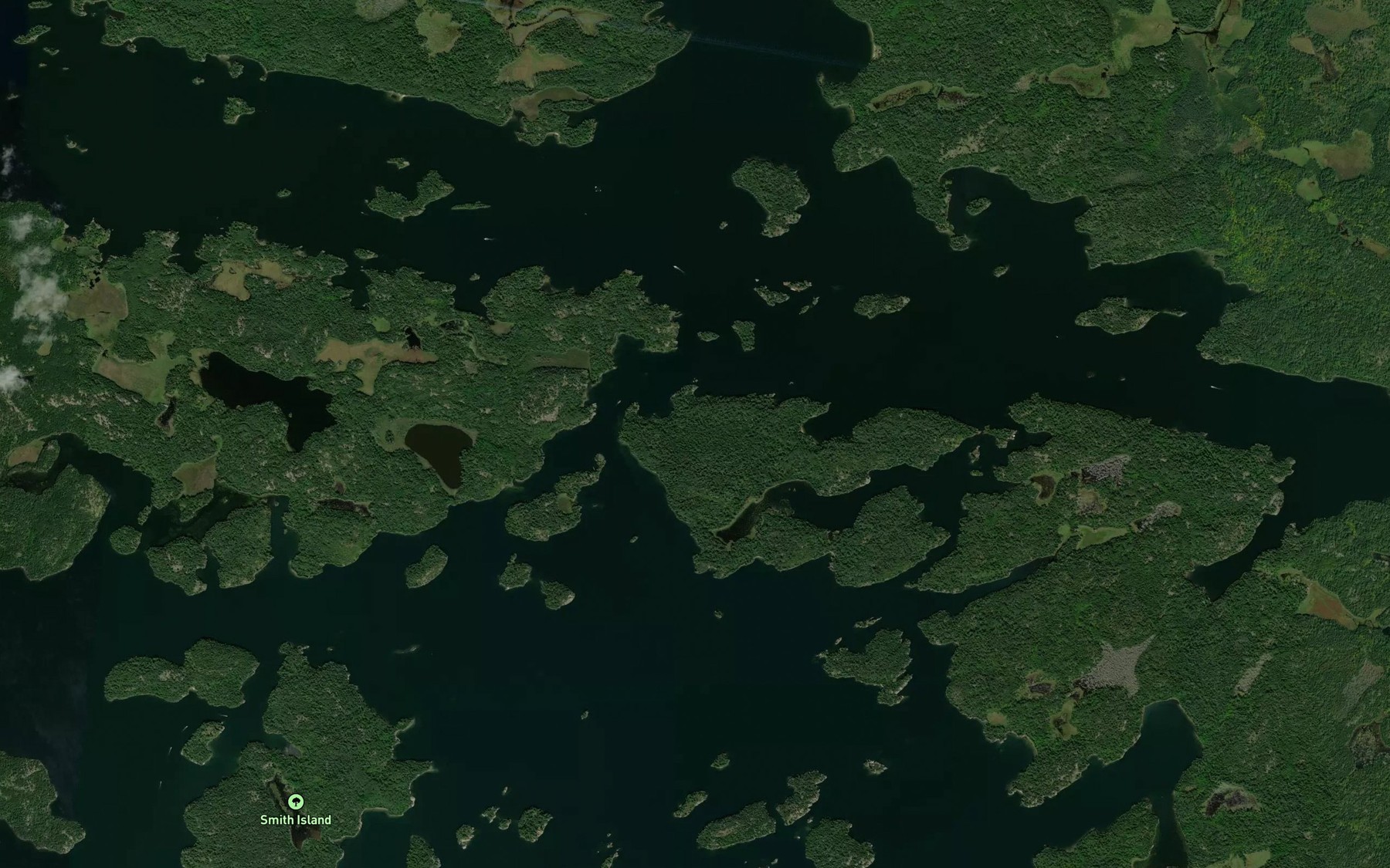 Satellite map of the Whitefish Narrows