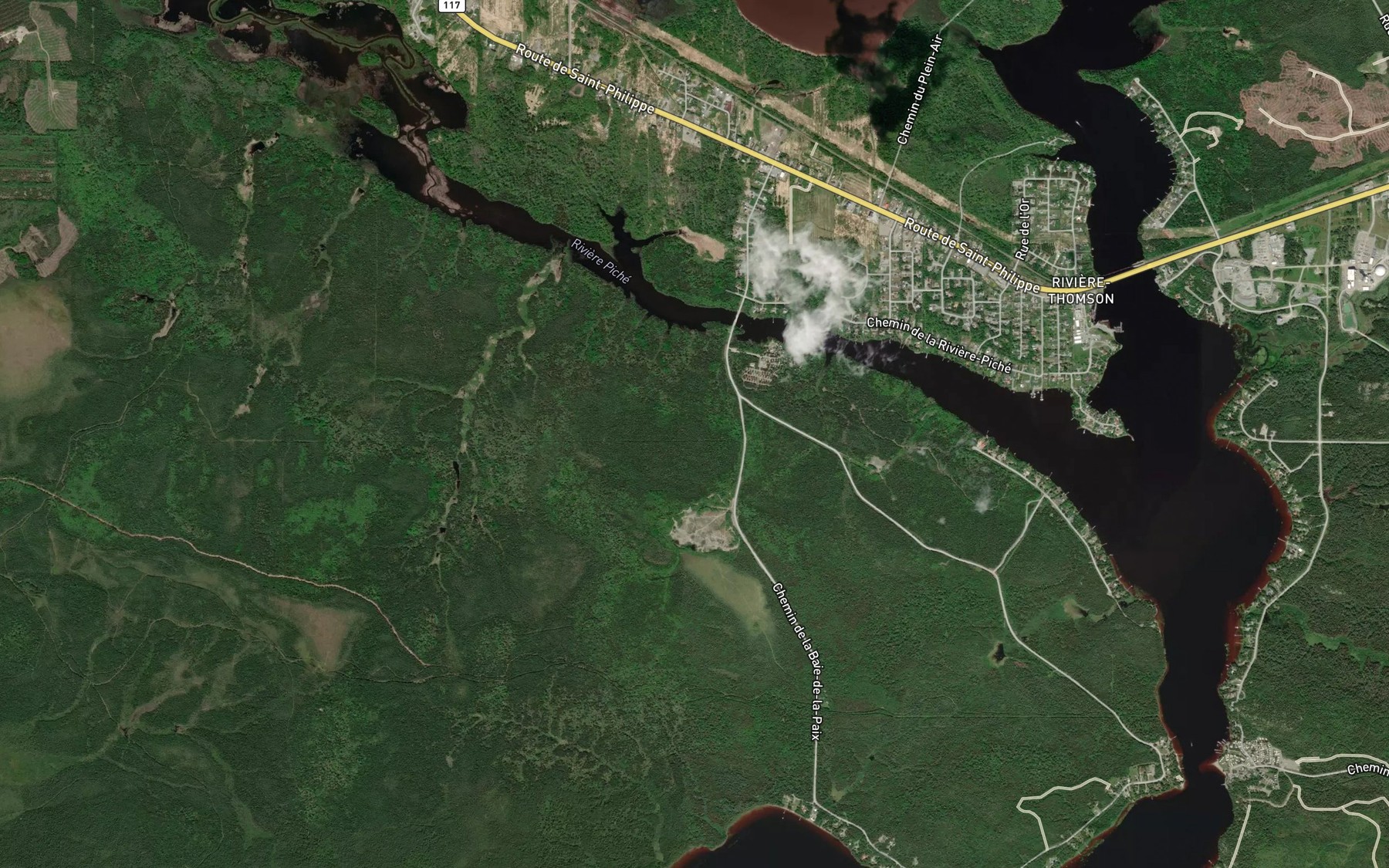 Satellite map of the Ruisseau Godbout