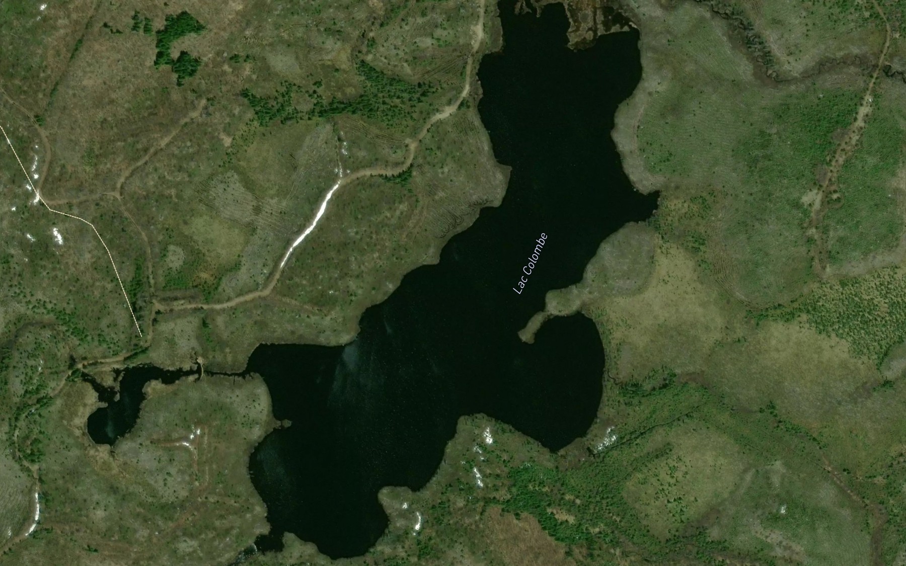 Satellite map of the Lac Colombe