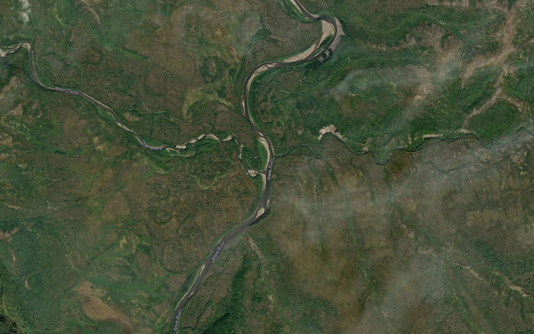 Satellite map of the Otter Creek