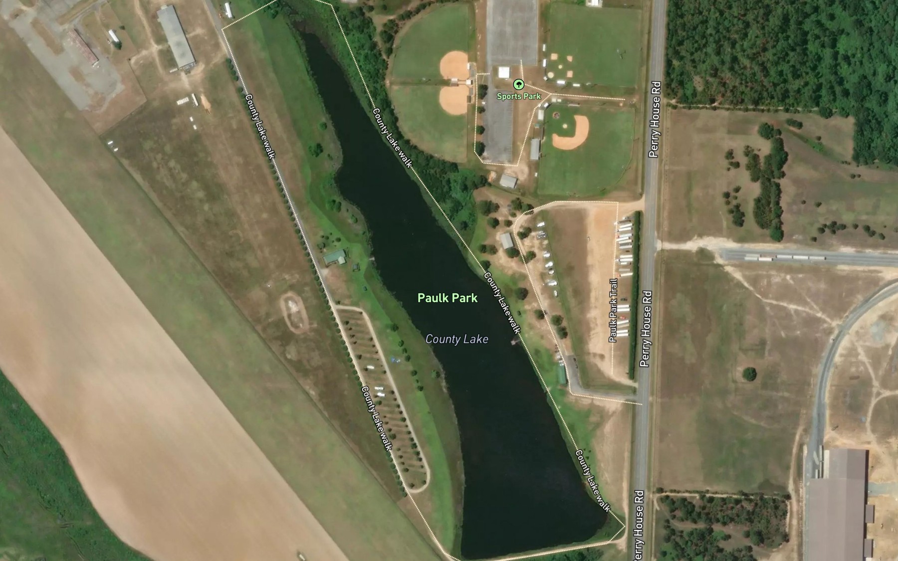 Satellite map of the County Lake