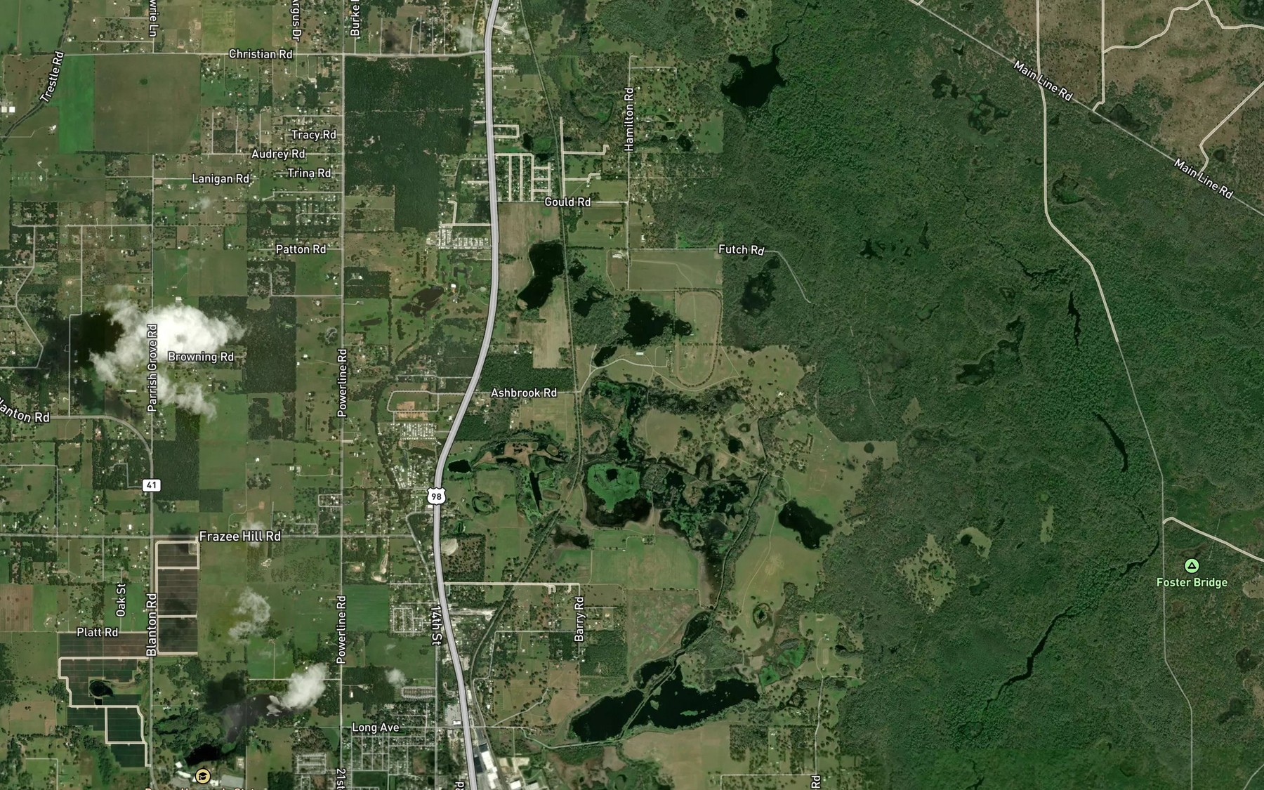 Satellite map of the Ivy Stag Lake