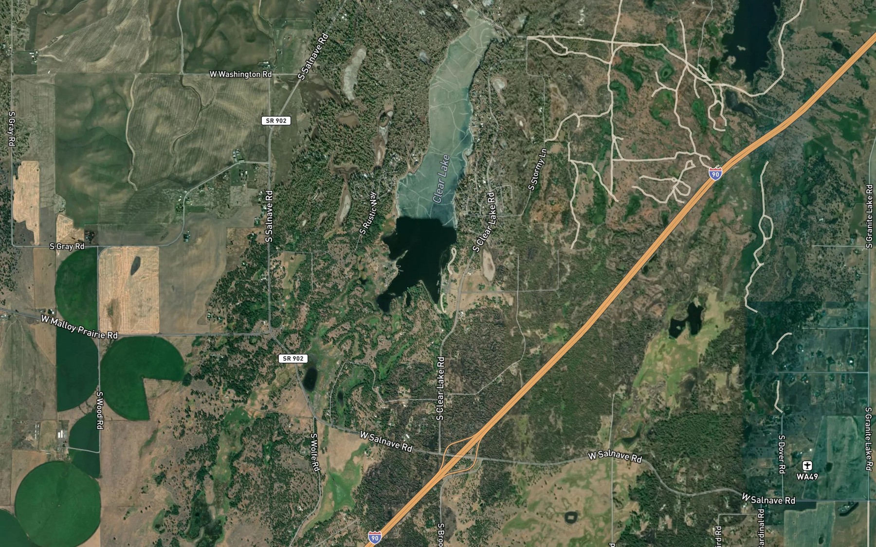 Satellite map of the Spot 1
