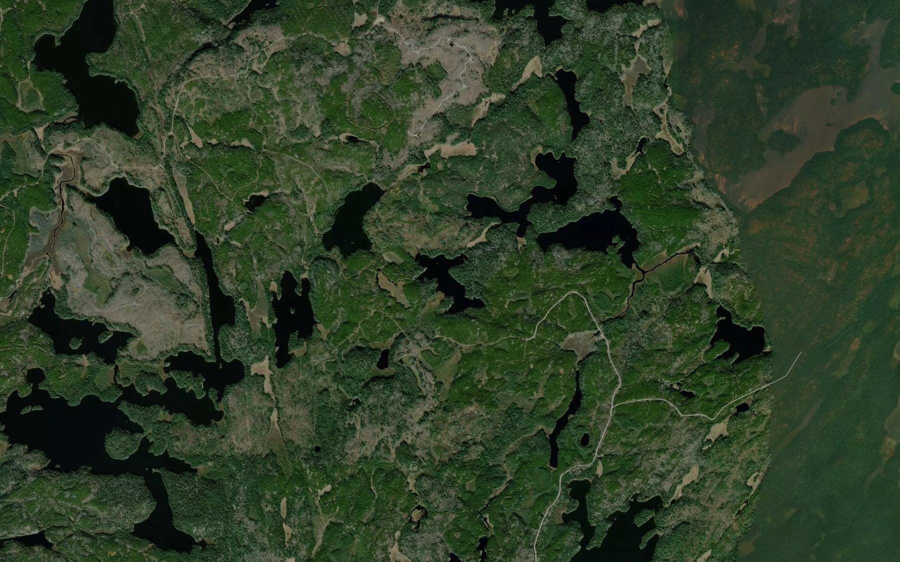 Satellite map of the Ethel Lake