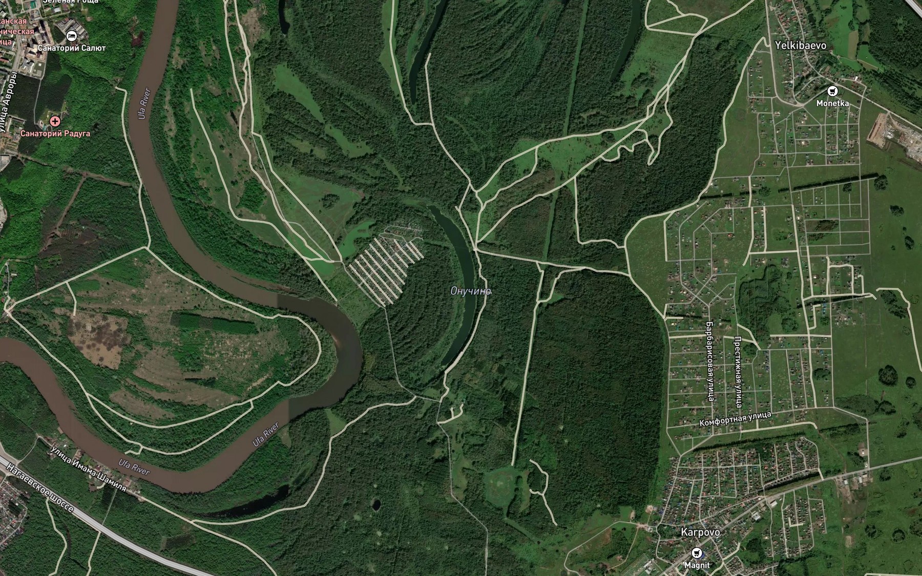 Satellite map of the Ozero Onuchino