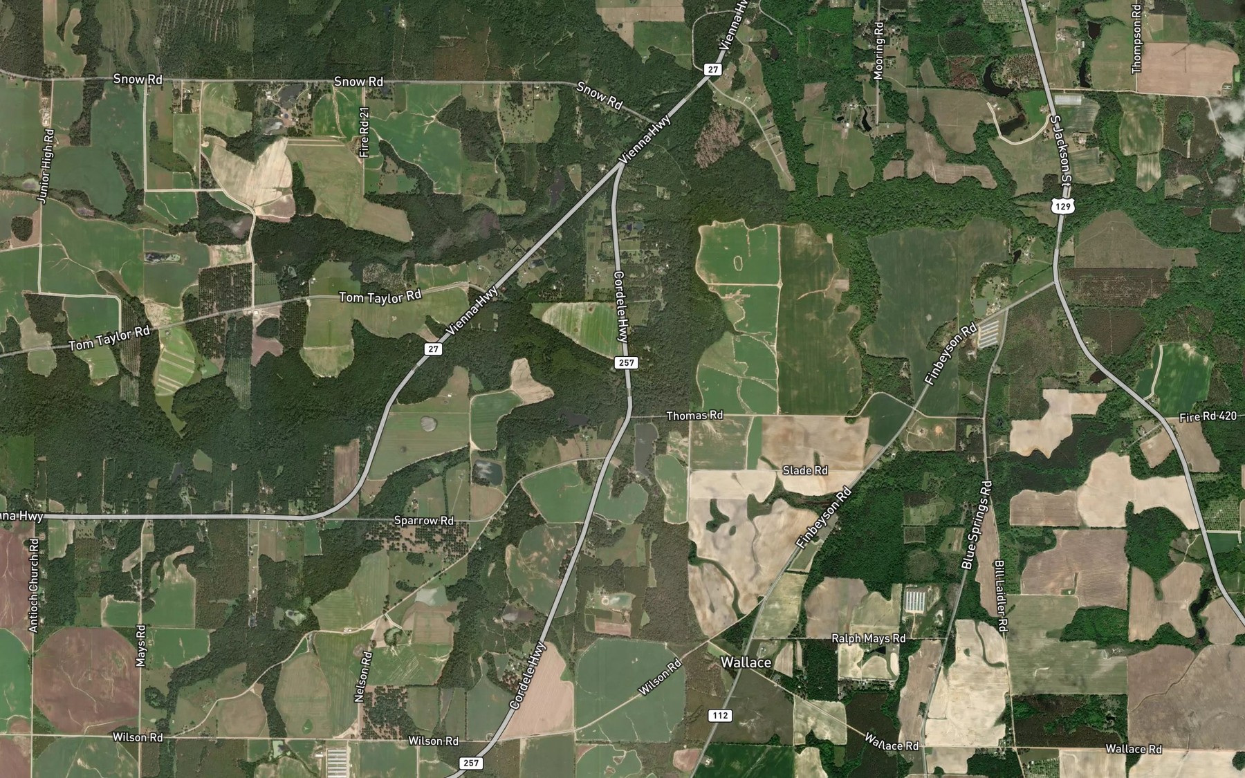Satellite map of the Fountain Millpond