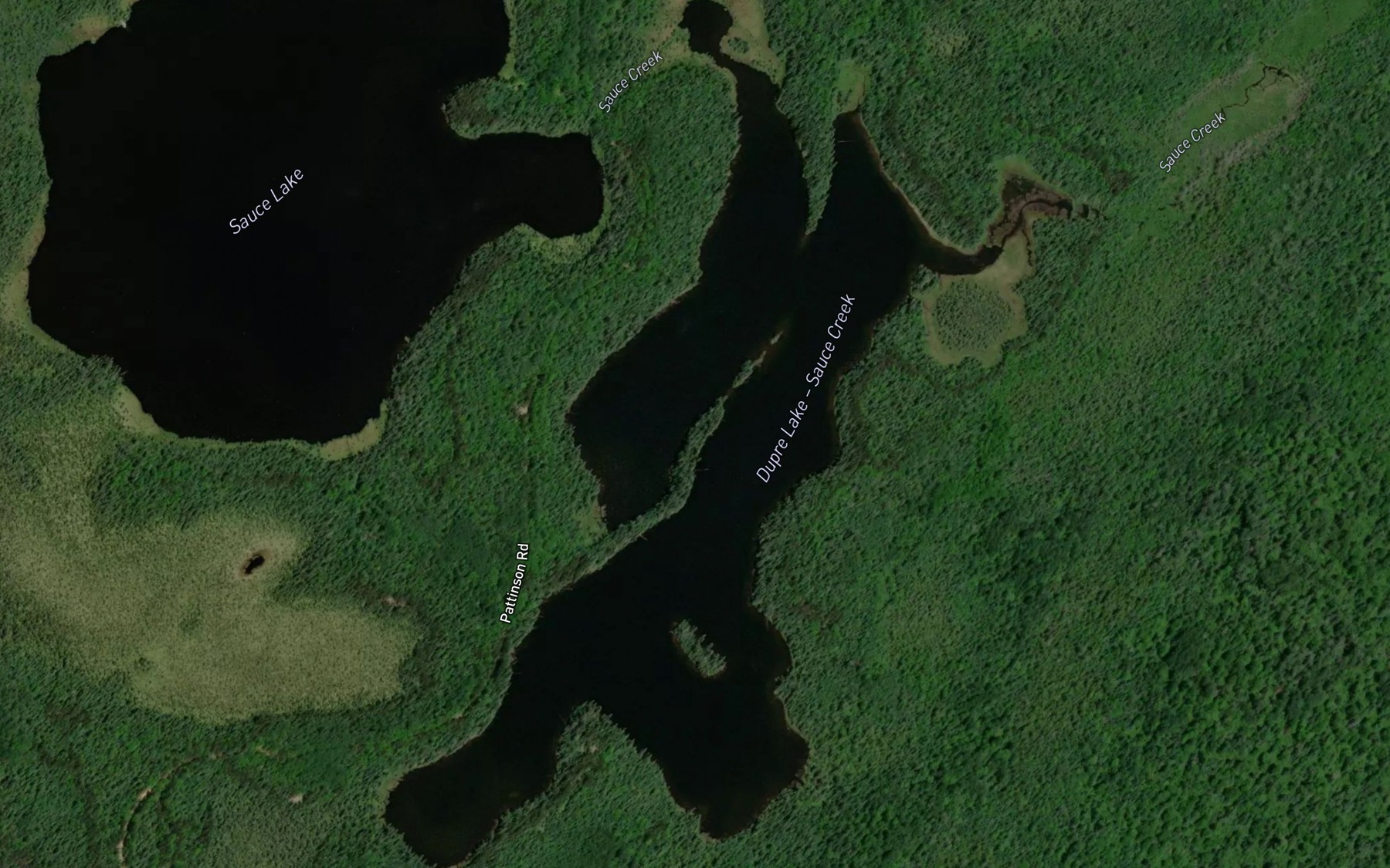 Satellite map of the Dupre Lake