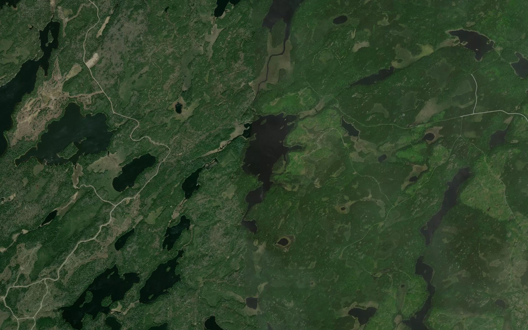 Satellite map of the Wolfe Lake