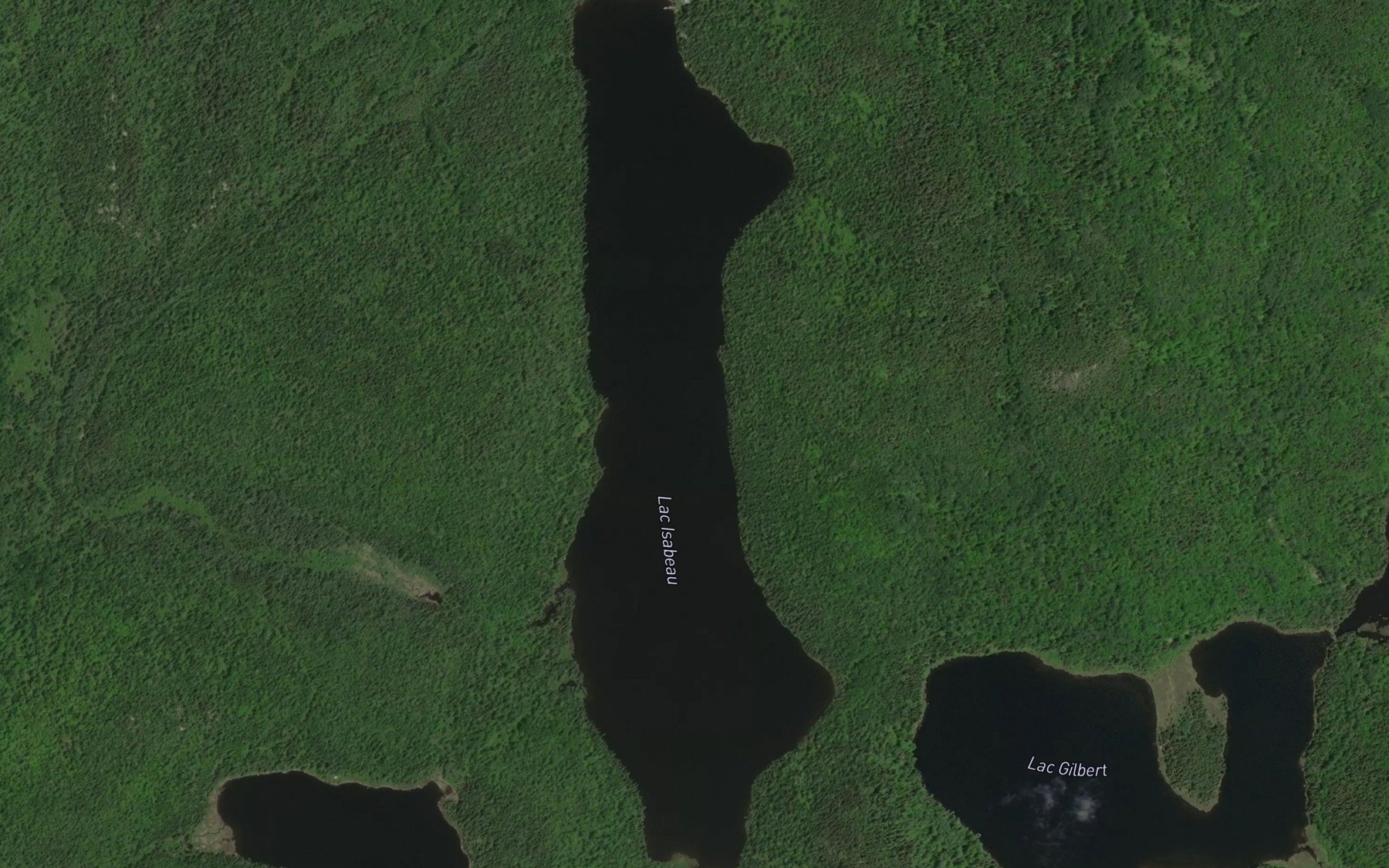 Satellite map of the Lac Isabeau