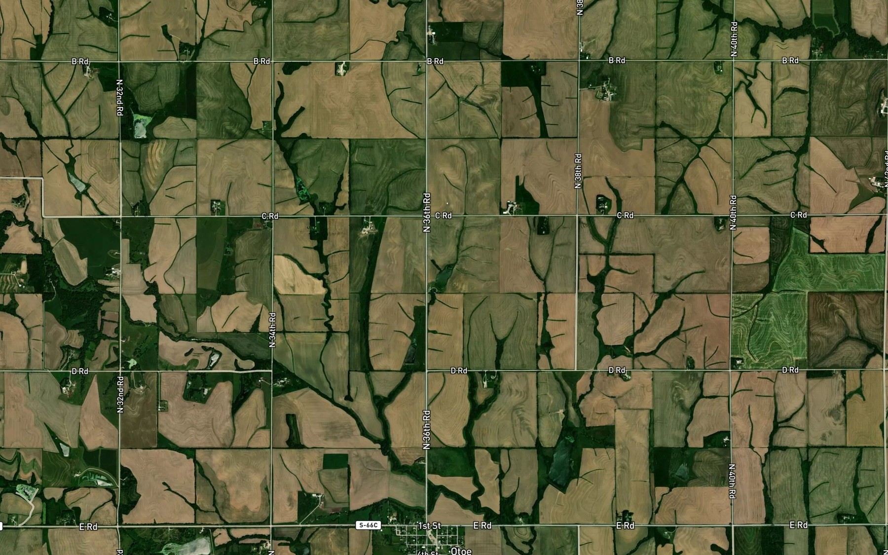 Satellite map of the Wilson Creek Reservoir 12-3