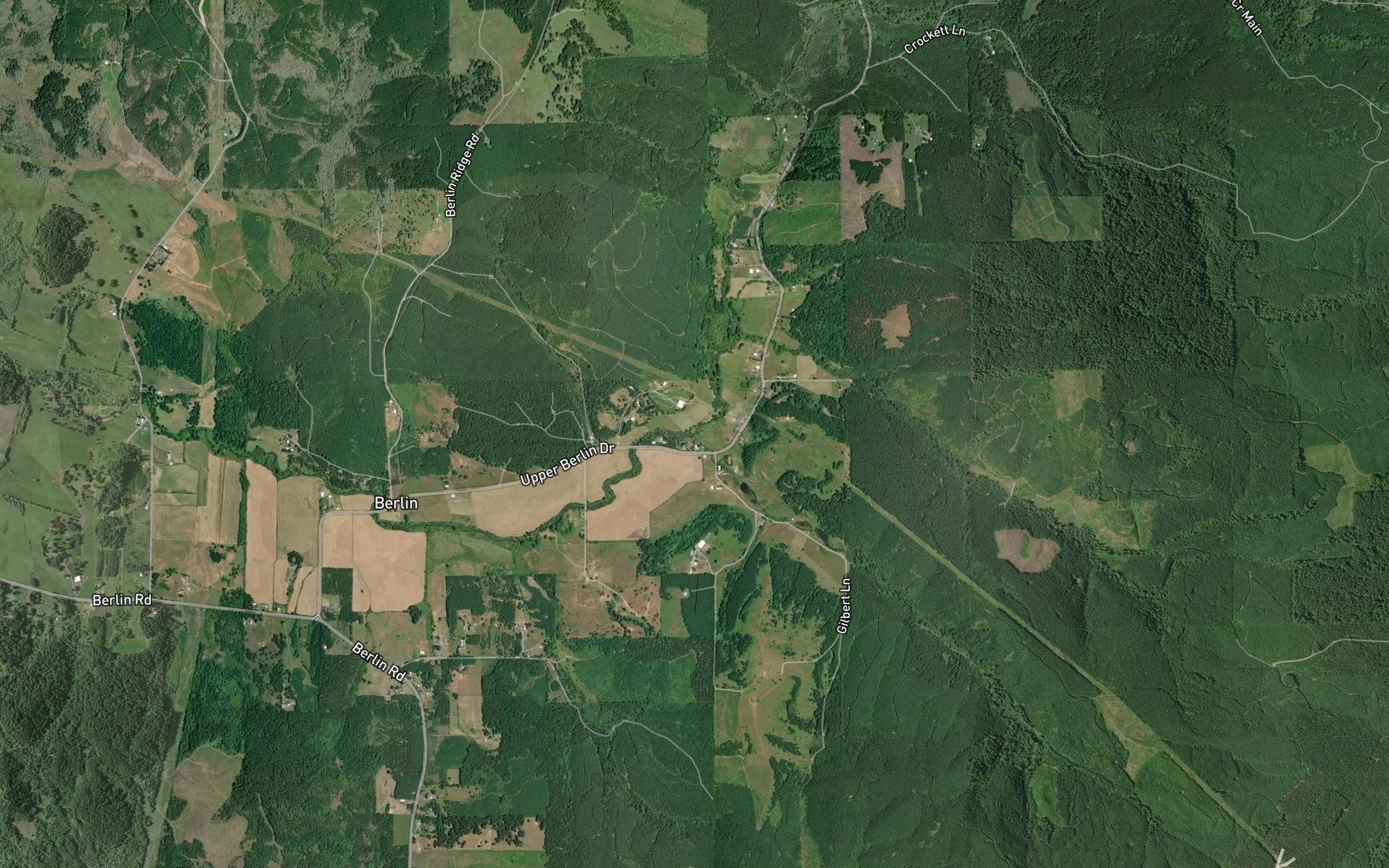 Satellite map of the Billy Creek
