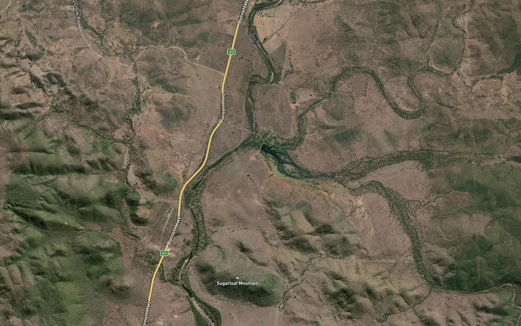 Satellite map of the Fletcher Creek
