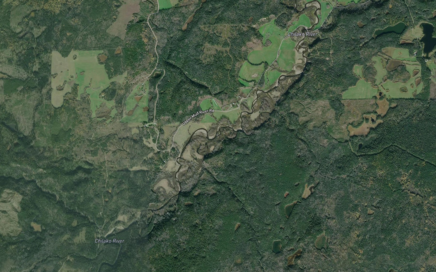 Satellite map of the Chillo Creek