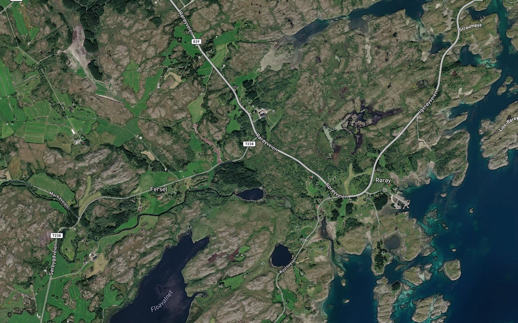 Satellite map of the Rotvatnet
