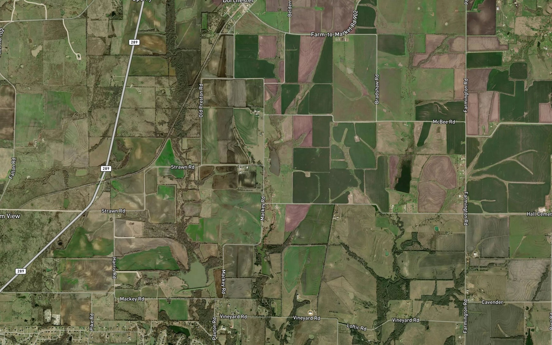 Satellite map of the Soil Conservation Service Site 18 Reservoir