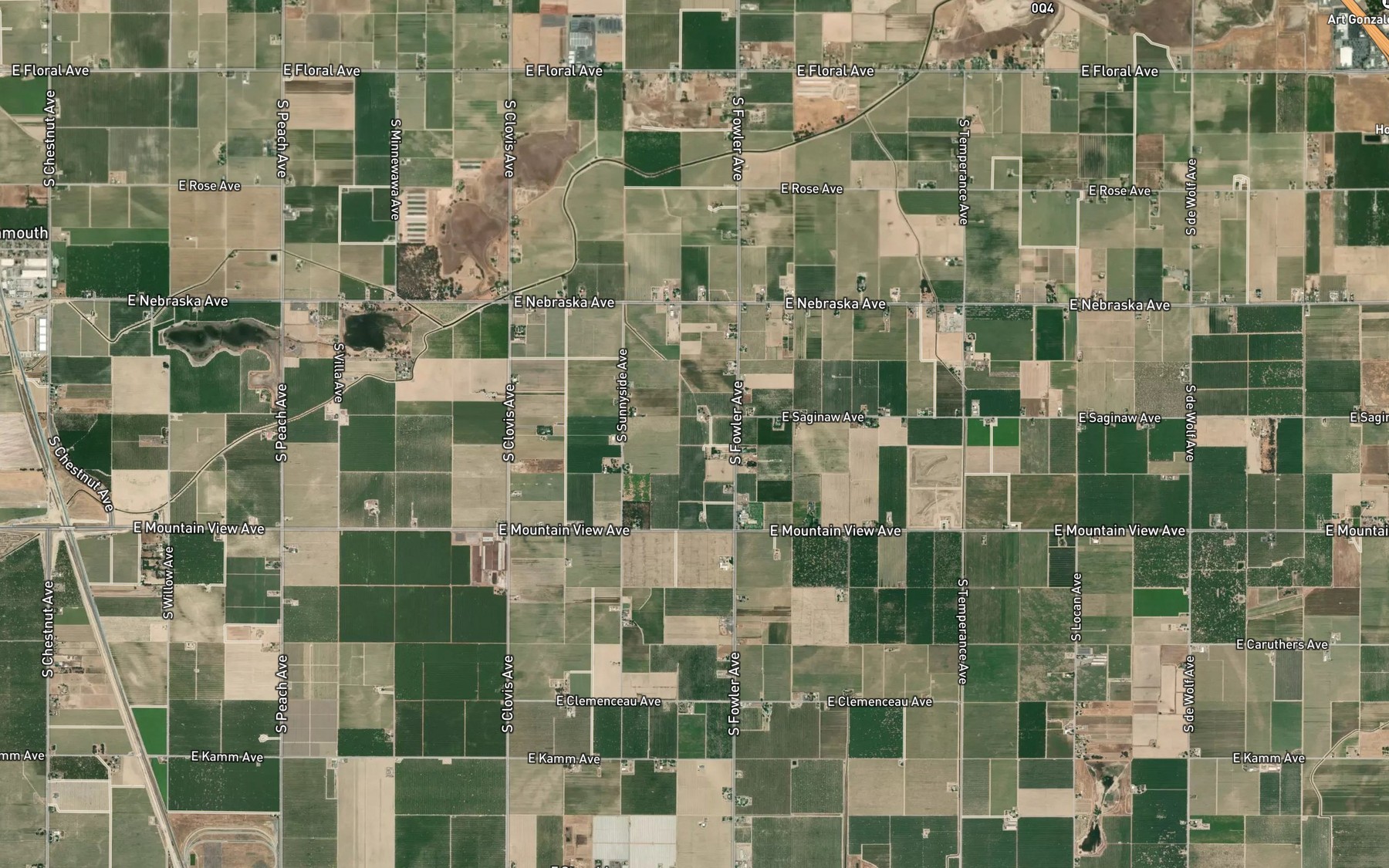 Satellite map of the Weber Ditch
