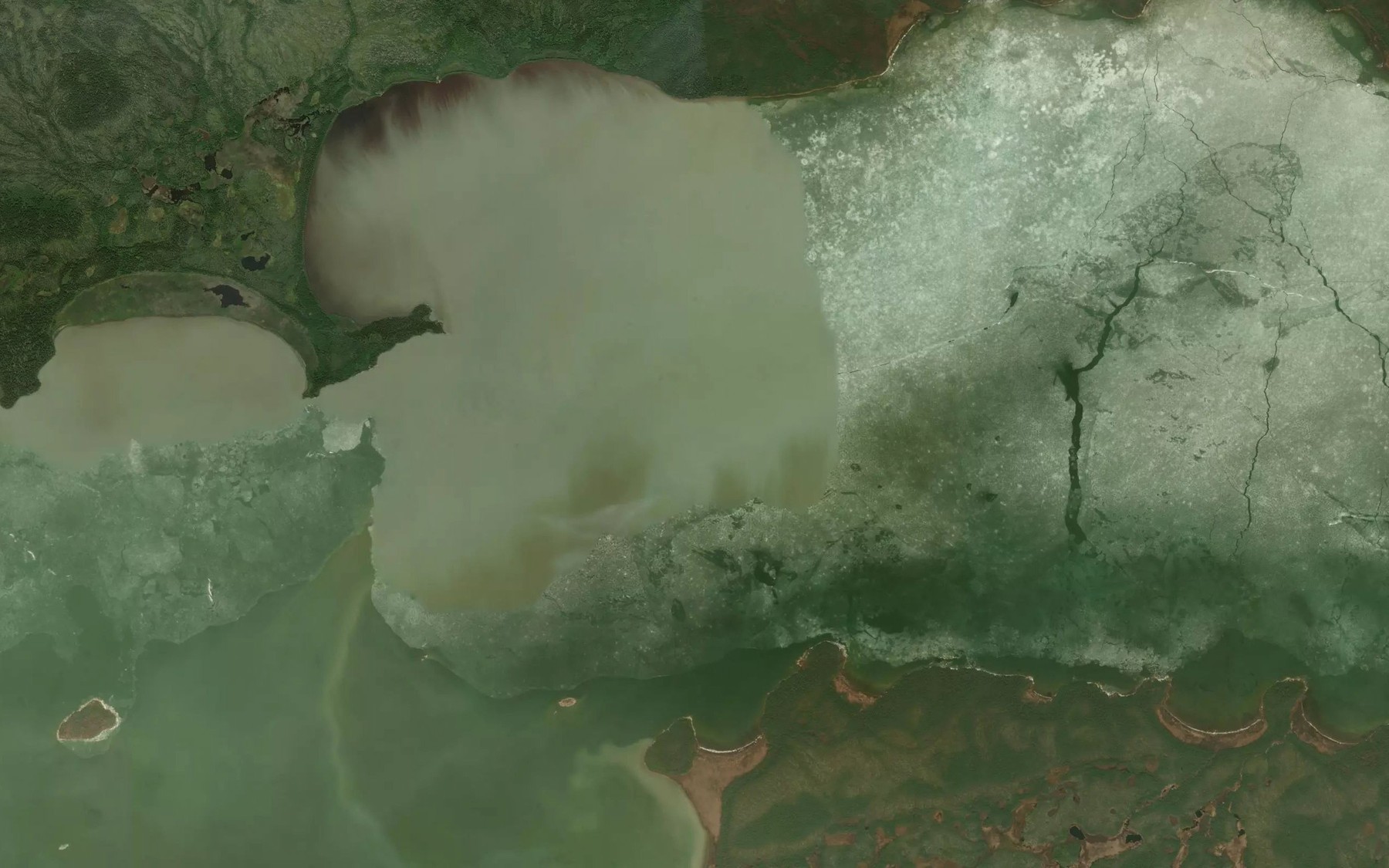 Satellite map of the Pearson Lake