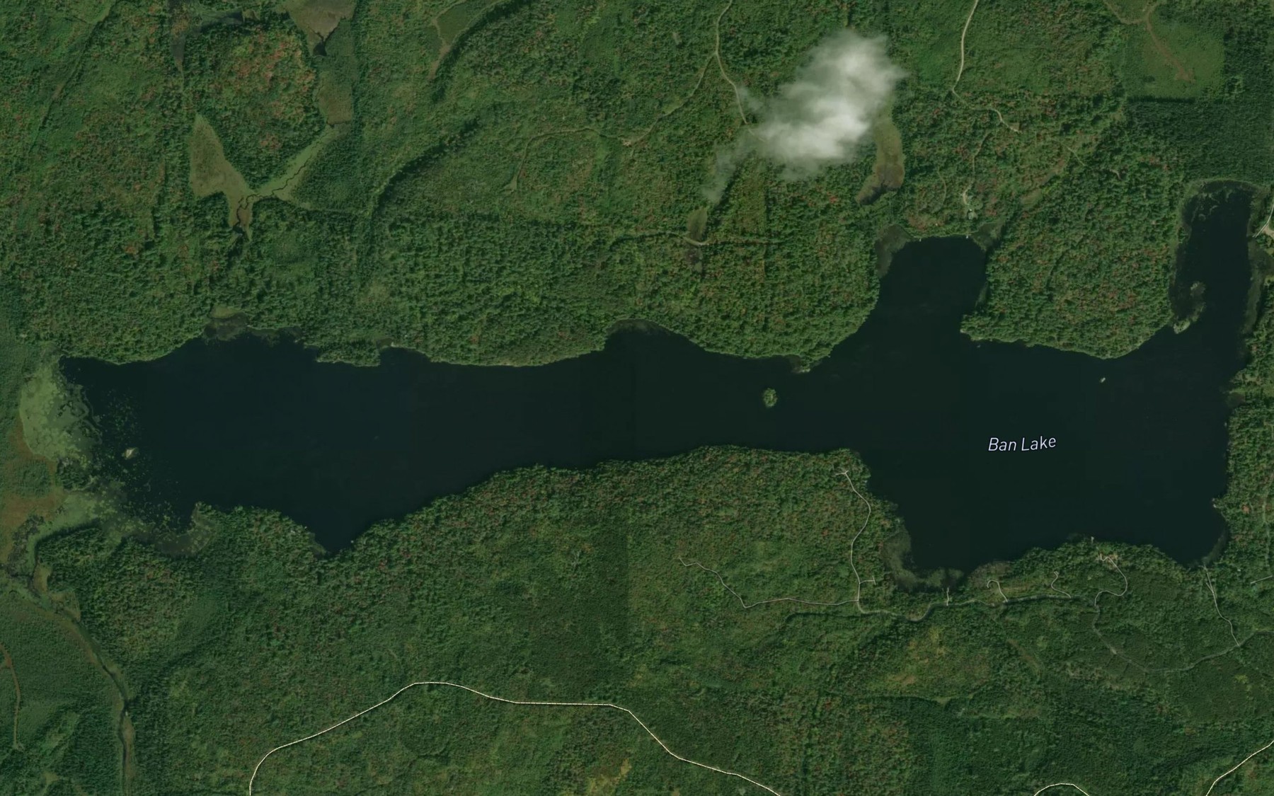 Satellite map of the Ban Lake