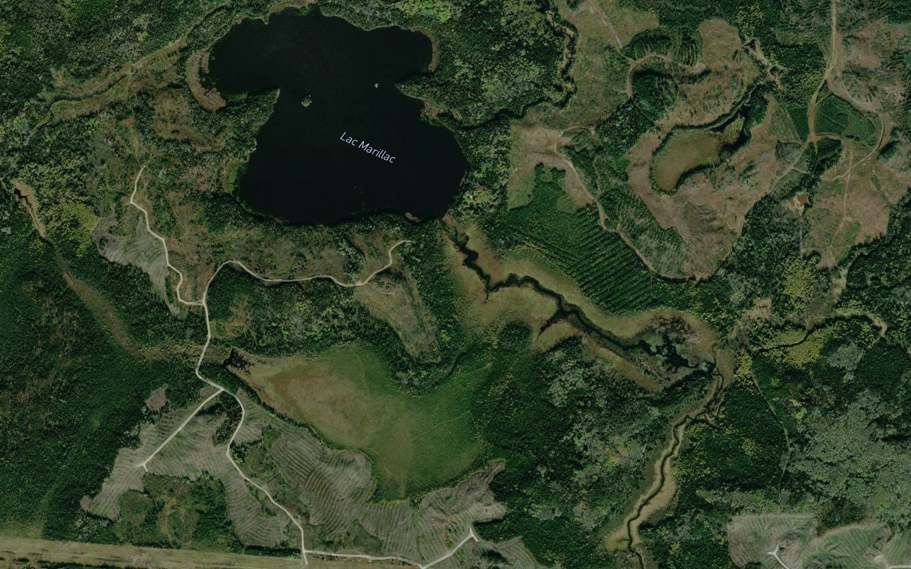 Satellite map of the Lac Marillac