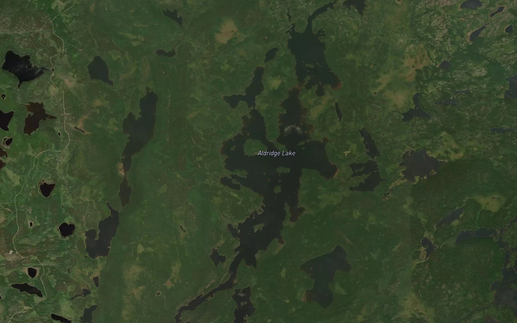 Satellite map of the Aldridge Lake