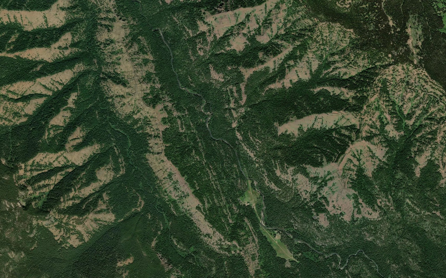 Satellite map of the Horseheaven Creek