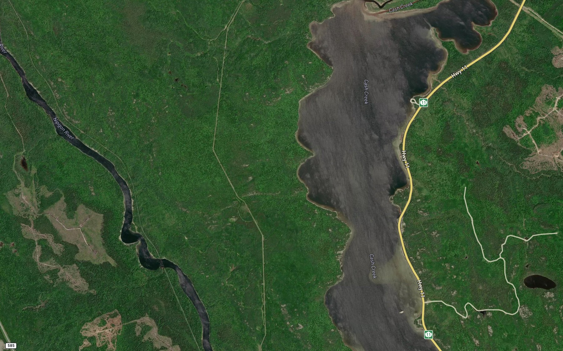 Satellite map of the Frasier Bay