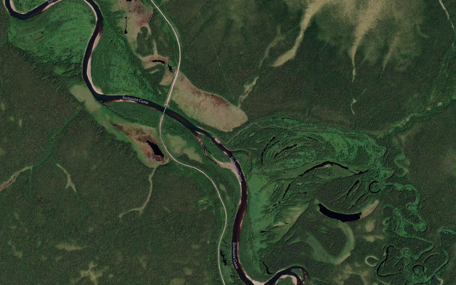 Satellite map of the Yan'yu