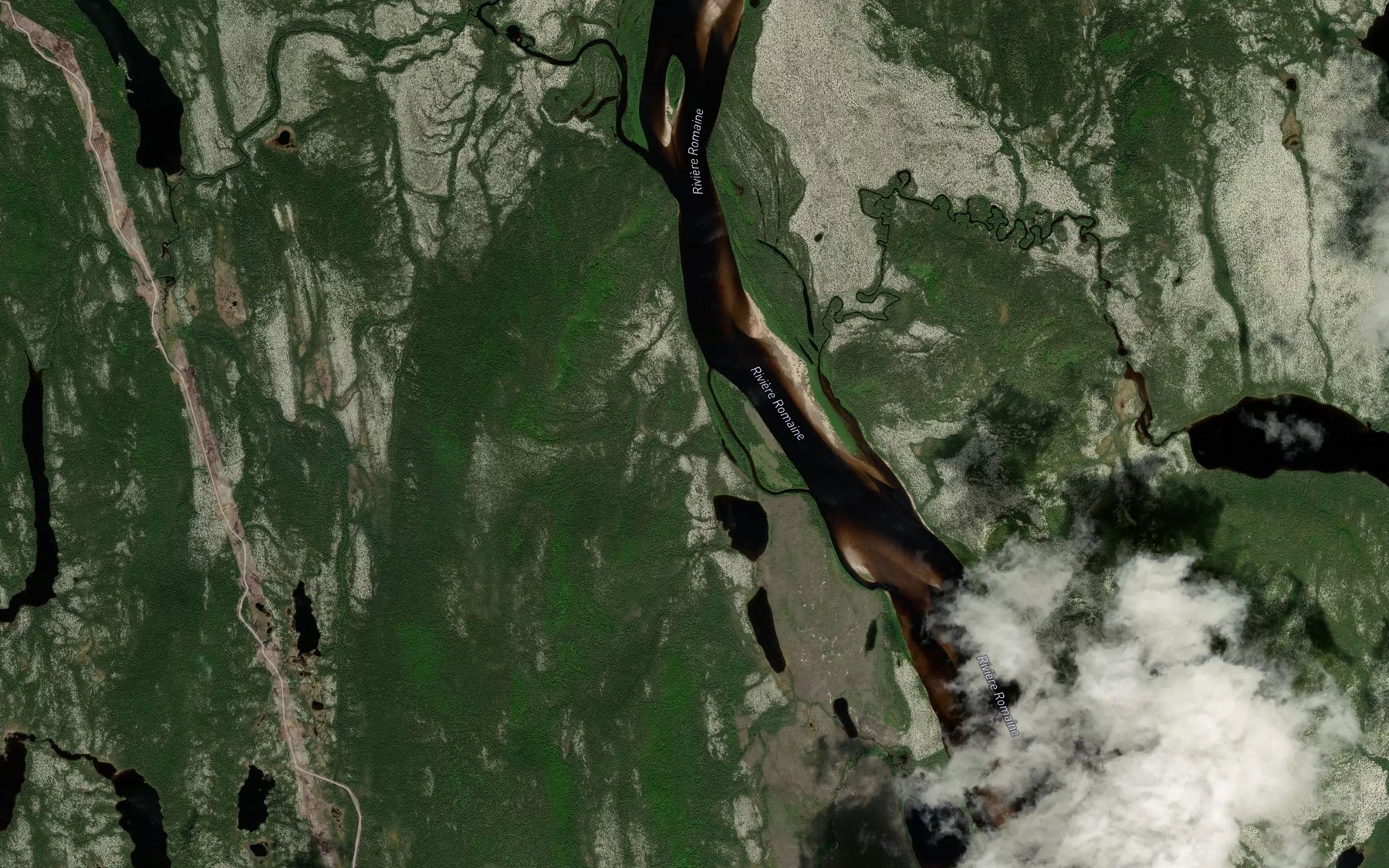 Satellite map of the Ruisseau Kanehkuemiskau
