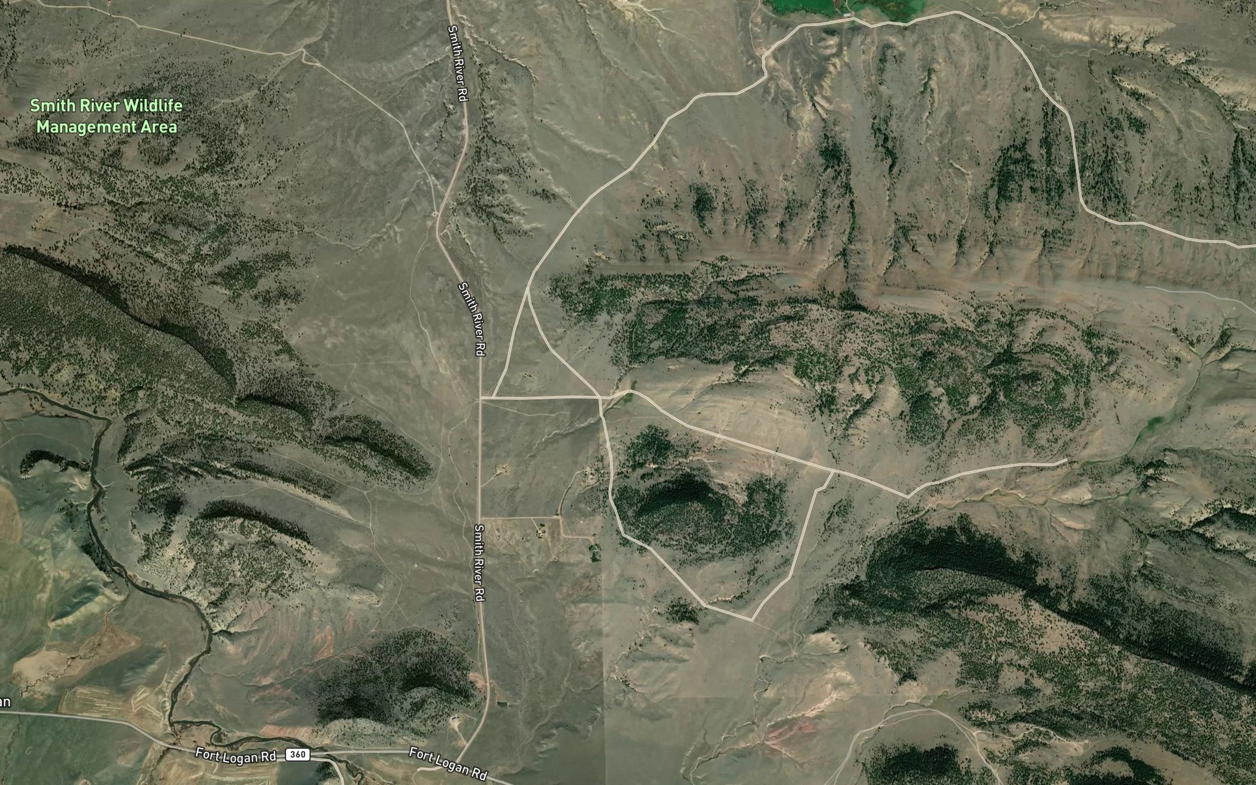 Satellite map of the Mud Spring