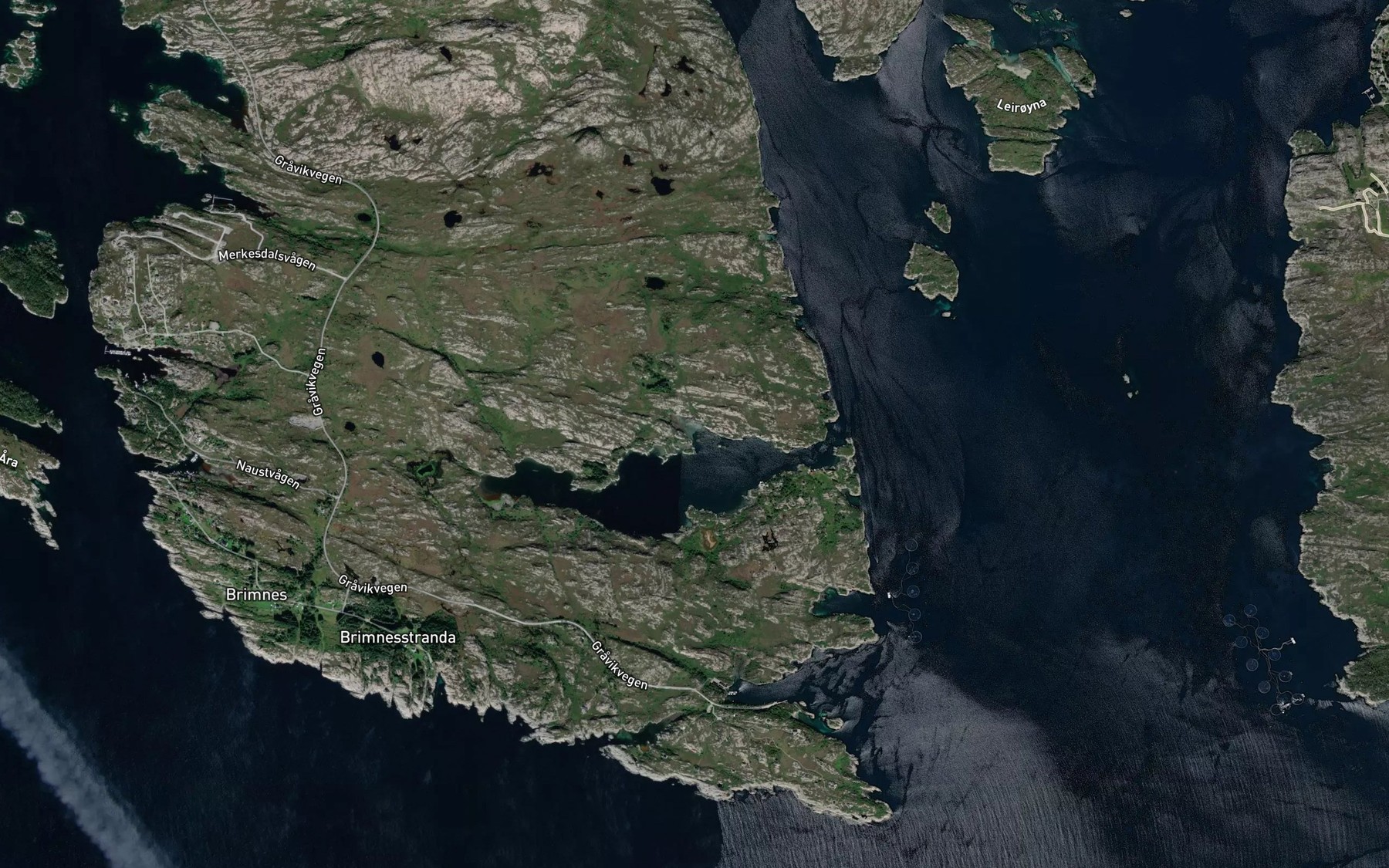 Satellite map of the Guleskjervika