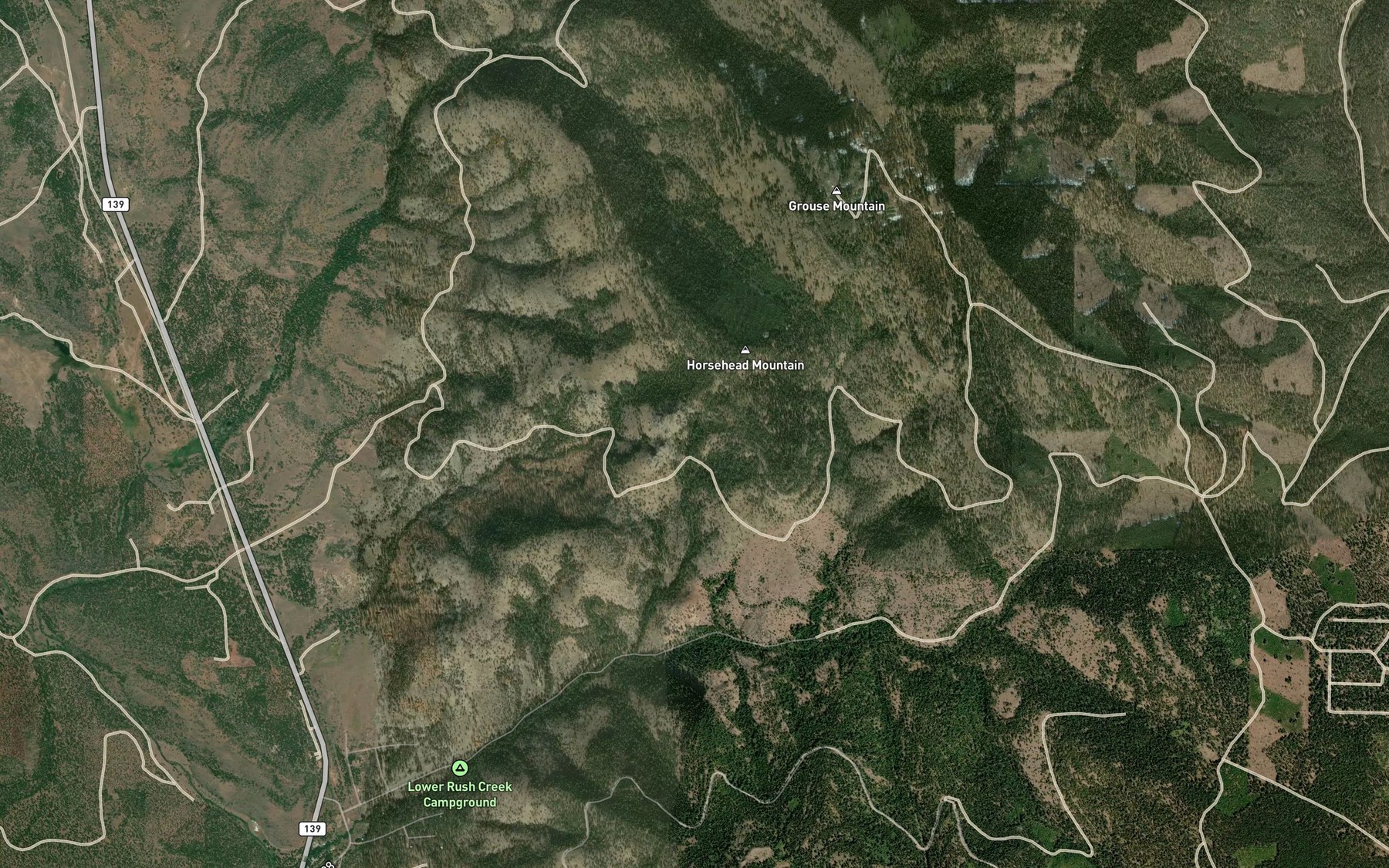 Satellite map of the Horsehead Spring