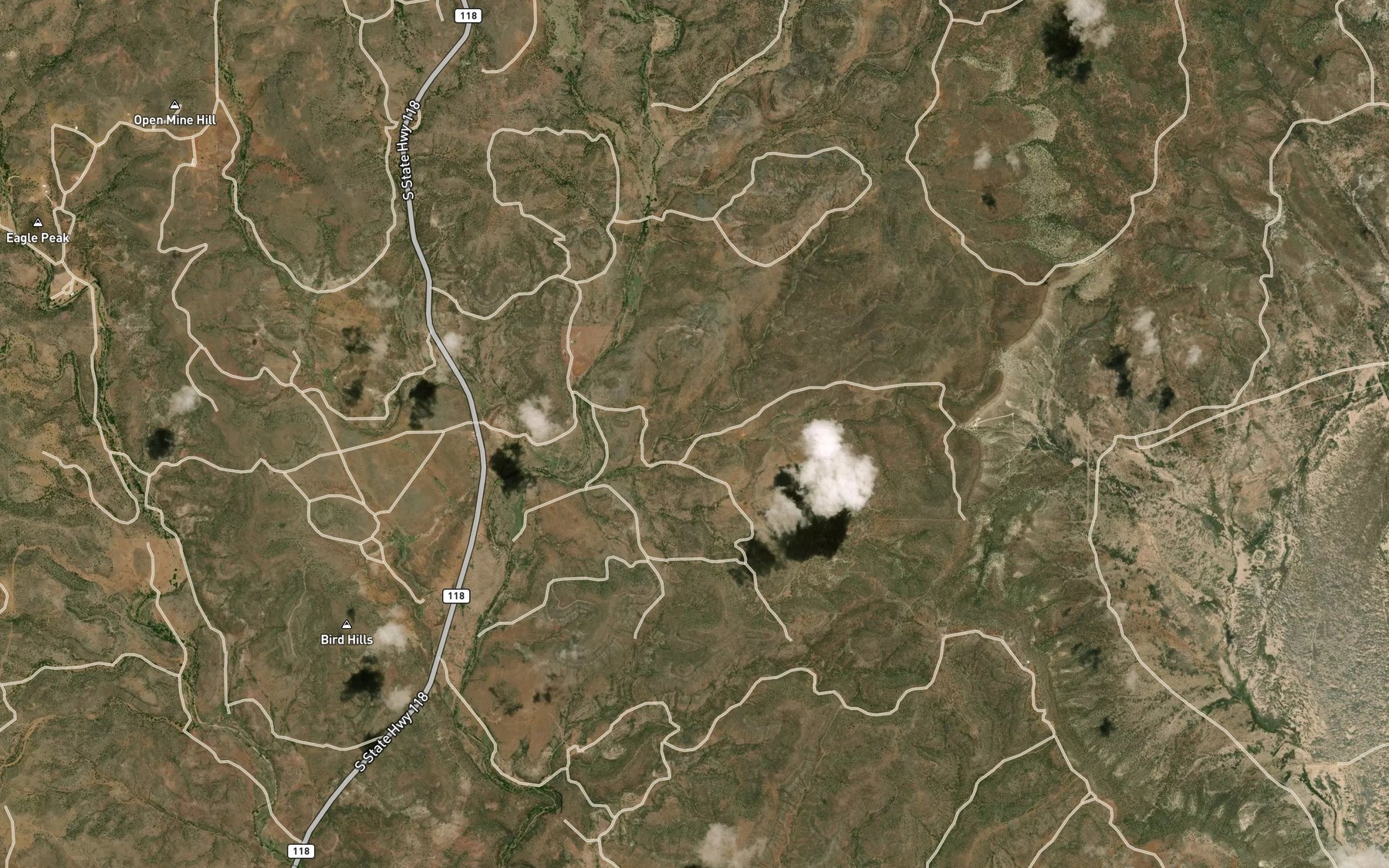 Satellite map of the East Spring