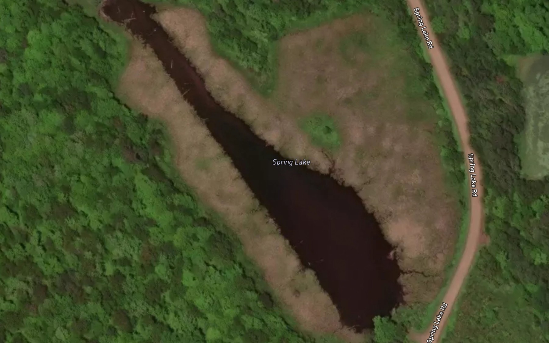 Satellite map of the Spring Lake