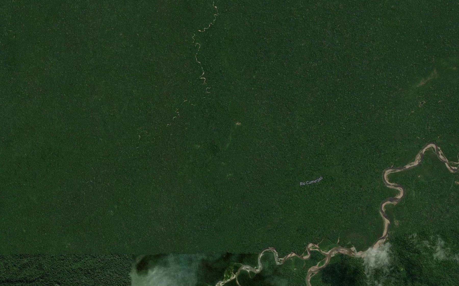Satellite map of the Rio Manu Chico