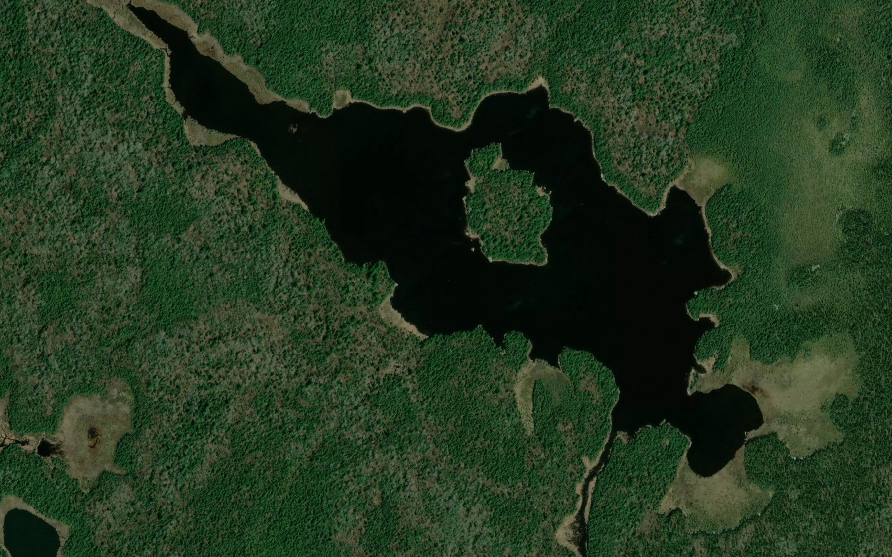 Satellite map of the Little Arbeesee Lake