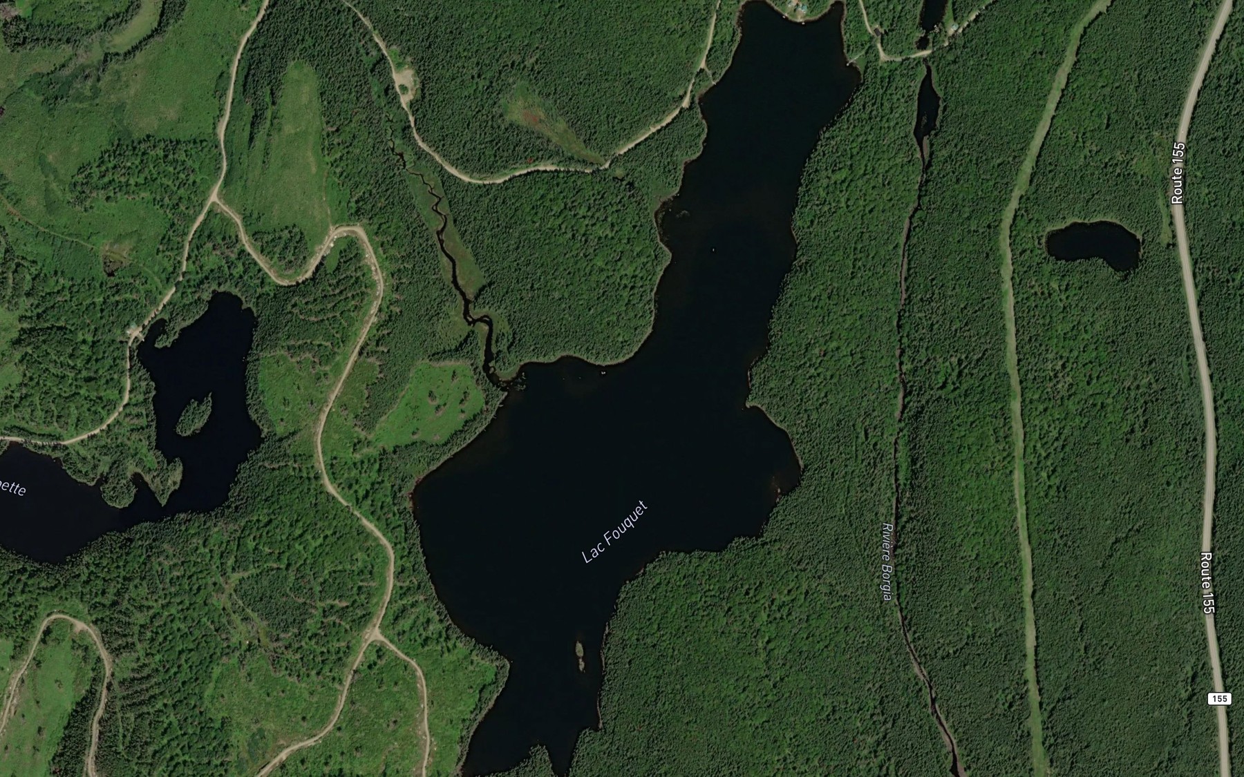 Satellite map of the Lac Fouquet