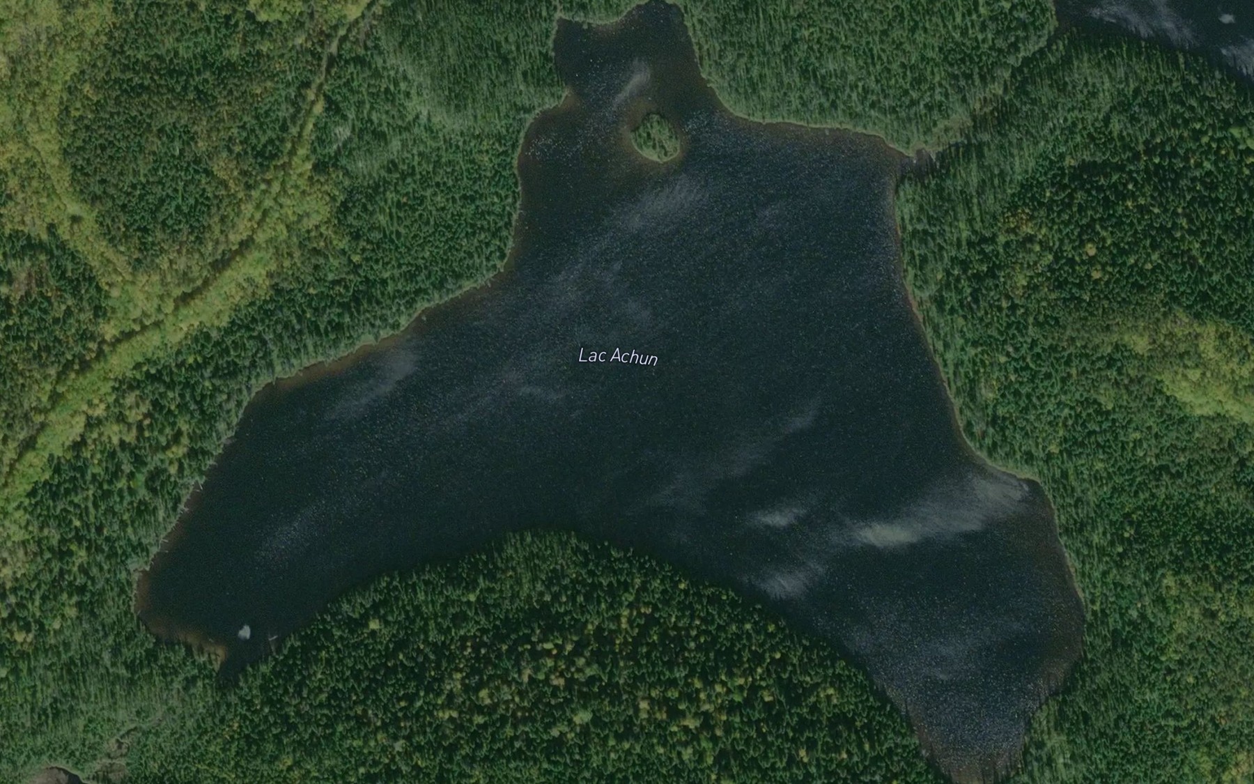 Satellite map of the Lac Achun