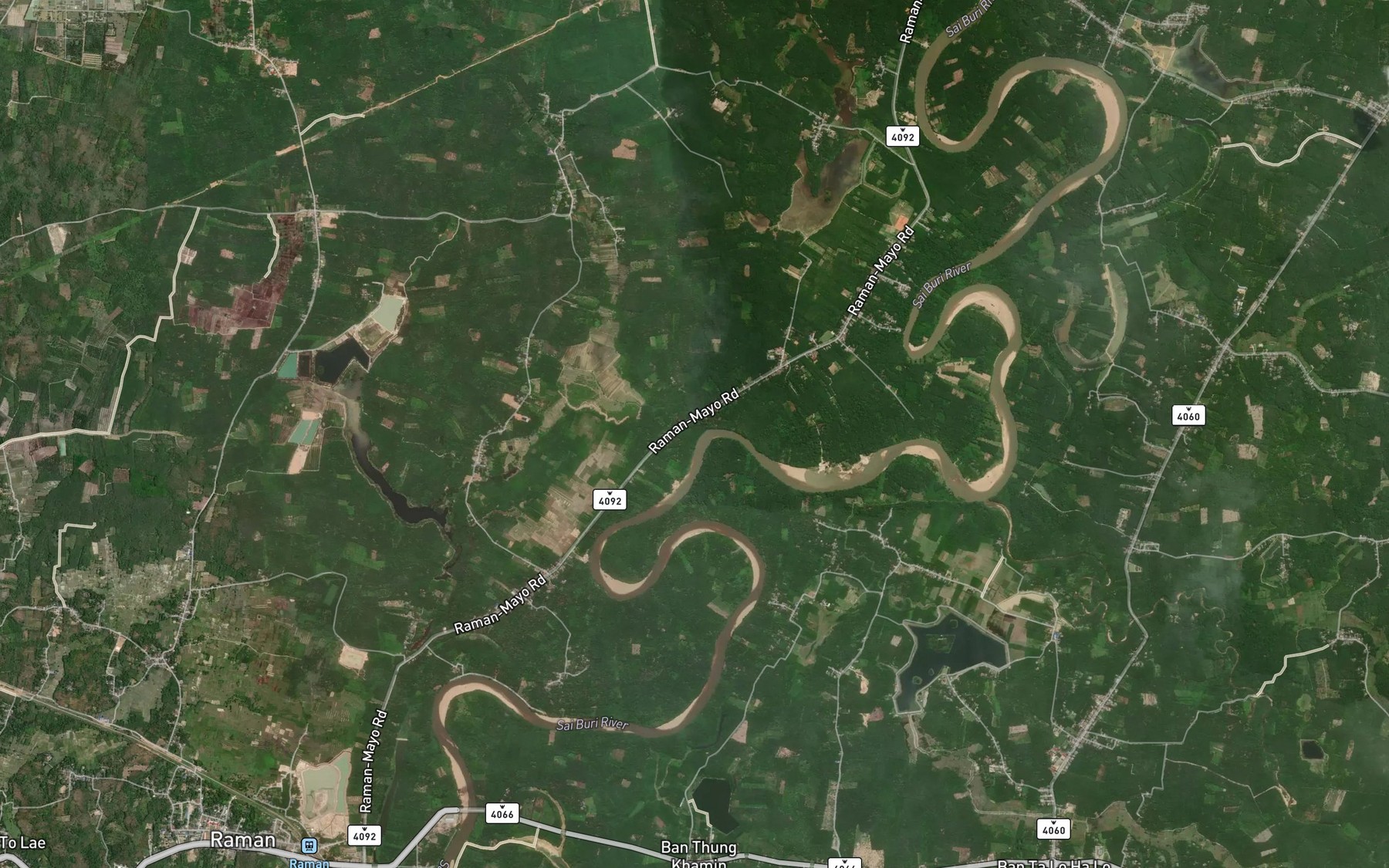 Satellite map of the Khlong Pa Li Mo