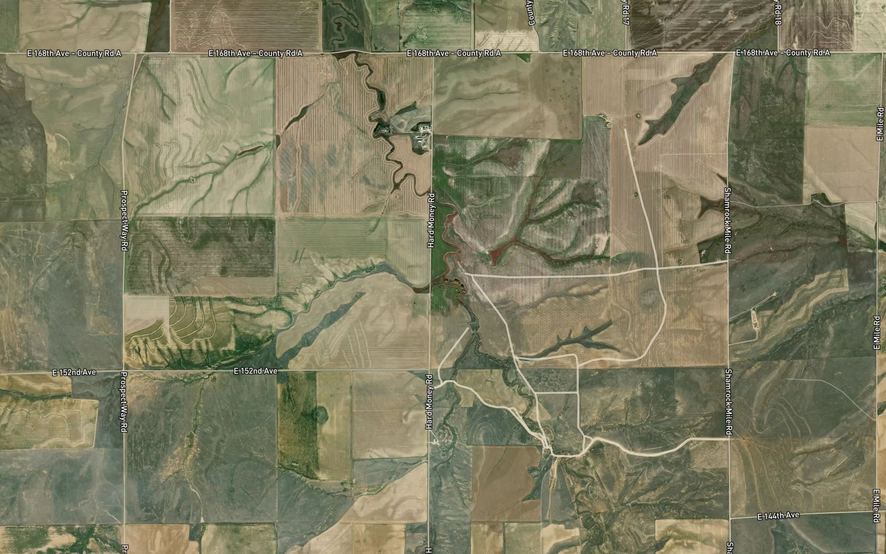 Satellite map of the Hoffman Creek
