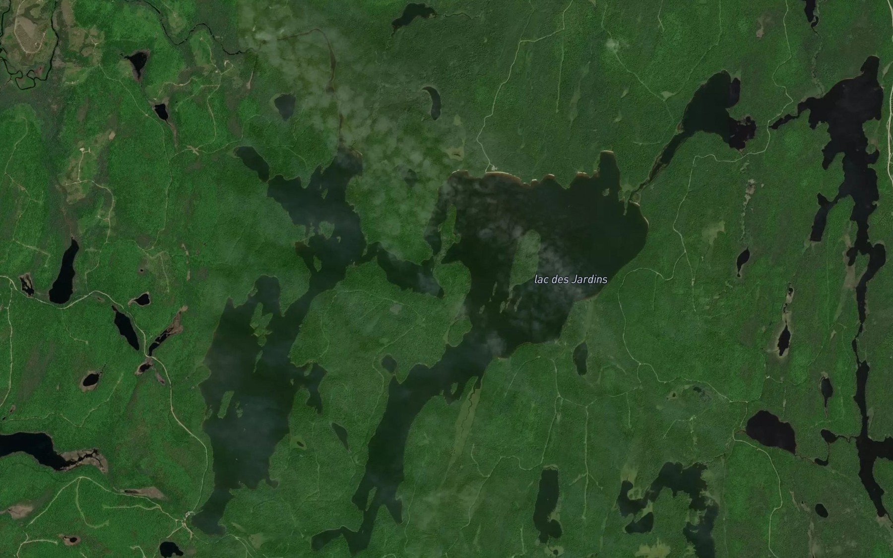 Satellite map of the Lac des Jardins