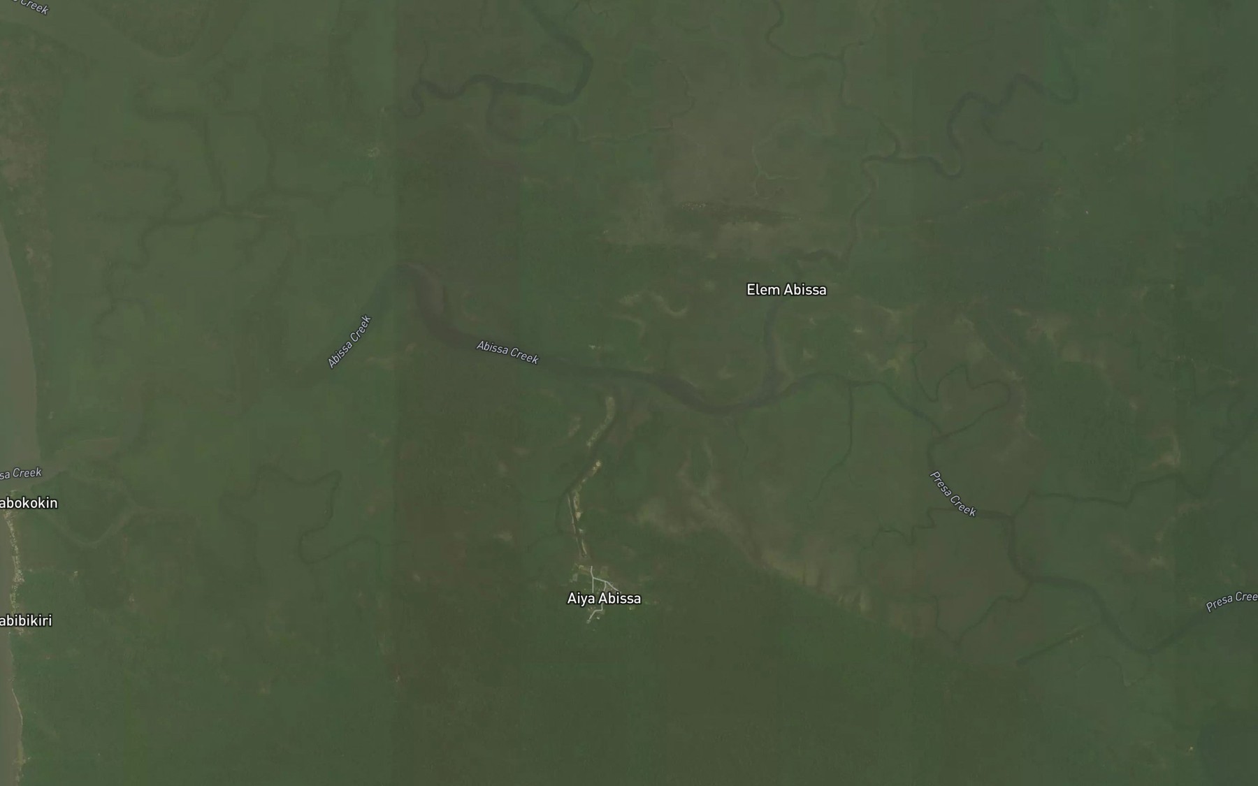 Satellite map of the Abissa Flats