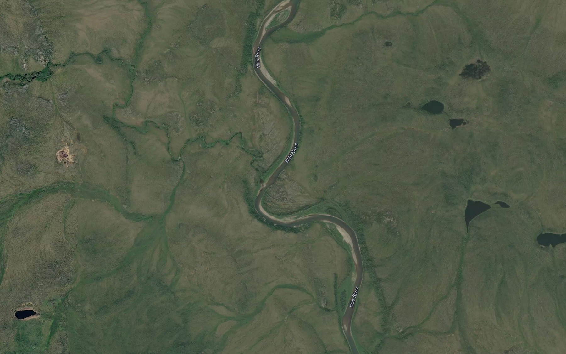 Satellite map of the Death Valley Creek