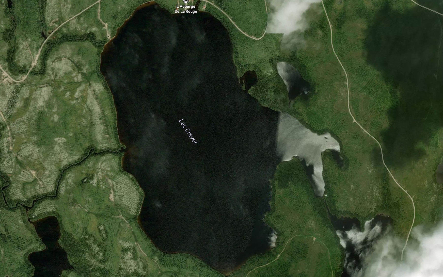 Satellite map of the Lac Crevet